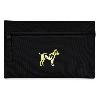 Bull Terrier Dog Silhouette - Pencil Case - black - Front