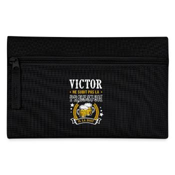 Victor bière victor cadeau Victor fêtes - Trousse - noir - Devant