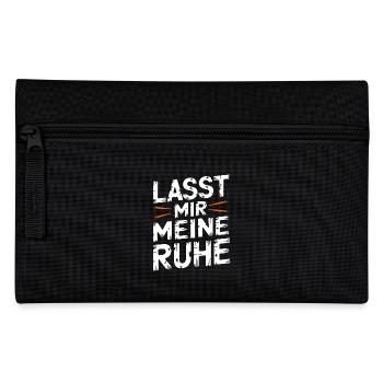 Lasst mir meine Ruhe - nicht stören - Federtasche - Schwarz - Vorne