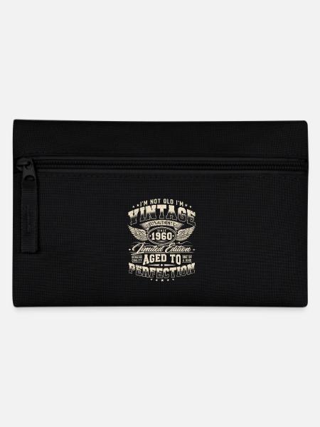 1960 Jahrgang Vintage Retro Geburtstag Geschenk - Federtasche - Schwarz