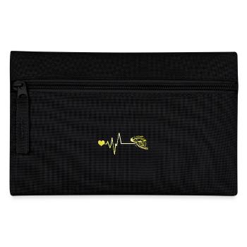 Pizza Pulse Heart Love - Pencil Case - black - Front