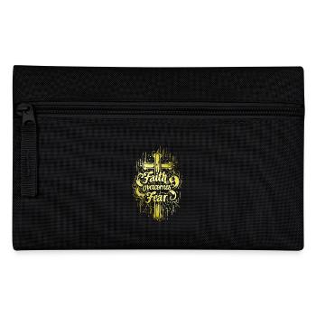 Faith About Fear Bible Verse Bible Verse Jesus - Pencil Case - black - Front