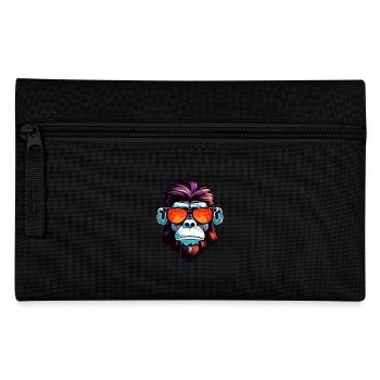Monkey Head Portrait Cool - Pencil Case - black - Front