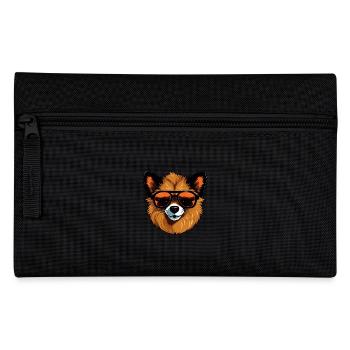Pomeranian Dog Head Portrait Cool - Pencil Case - black - Front