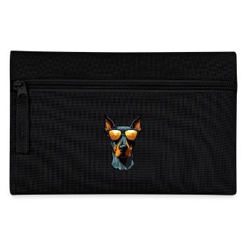 Doberman Dog Head Portrait Cool - Pencil Case - black - Front