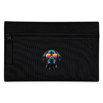 Labrador Dog Head Portrait Cool - Pencil Case - black - Front