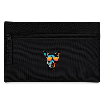 Greyhound Dog Head Portrait Cool - Pencil Case - black - Front