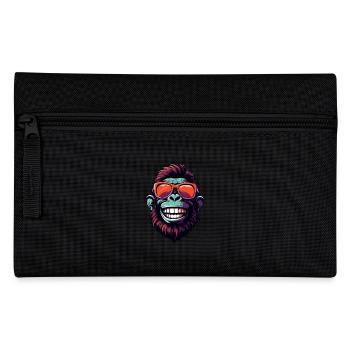 Gorilla Head Portrait Funny Party - Pencil Case - black - Front
