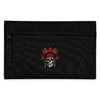Apache Skull Indian - Pencil Case - black - Front