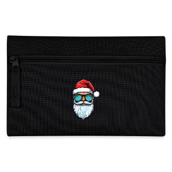 Santa Claus Cool Christmas - Pencil Case - black - Front