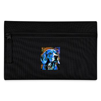 Portrait de chien beagle - Trousse - noir - Devant