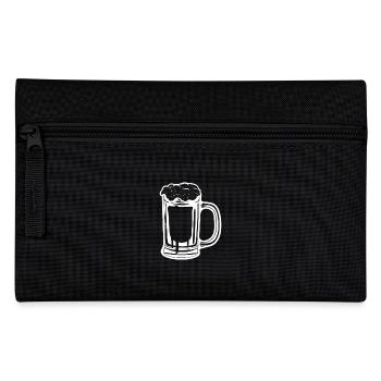 Bierkrug Bier Glas Symbol - Federtasche - Schwarz - Vorne