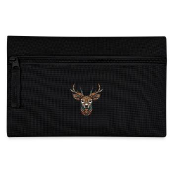 Hirsch Porträt - Federtasche - Schwarz - Vorne