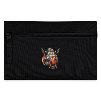 Rhinoceros Portrait - Pencil Case - black - Front