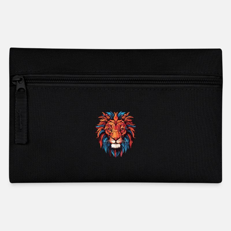 Löwe Porträt - Federtasche - Schwarz