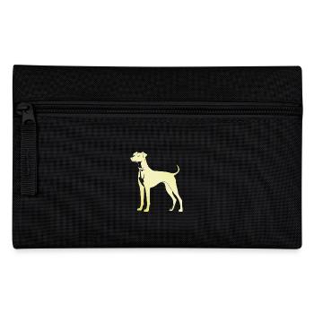 Whippet Hund Silhouette - Federtasche - Schwarz - Vorne