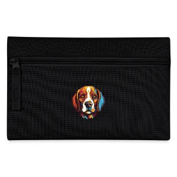 Portrait de chien beagle - Trousse - noir - Devant