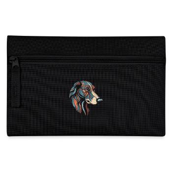 Portrait de chien lévrier - Trousse - noir - Devant