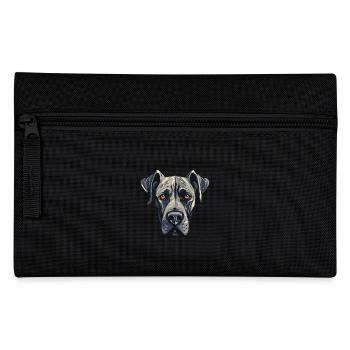 Portrait de chien dogue allemand - Trousse - noir - Devant