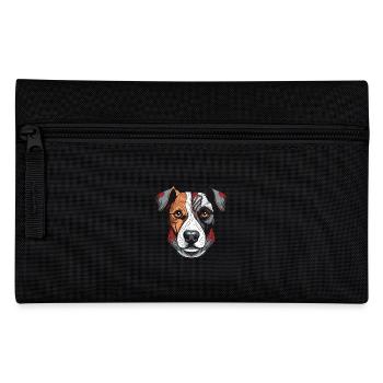 Jack Russel Terrier Hund Portrait - Federtasche - Schwarz - Vorne