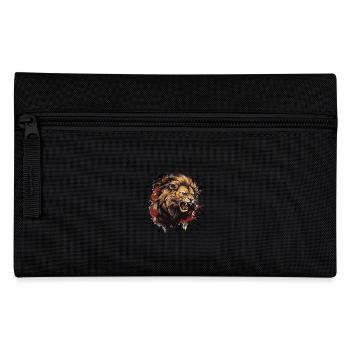 Lion Head Symbol Animal Lion Head - Pencil Case - black - Front