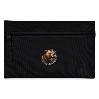 Grizzly Bear Head Icon Animal - Pencil Case - black - Front