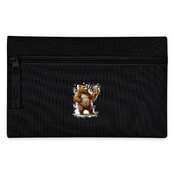 Bär Bier Lustig - Federtasche - Schwarz - Vorne