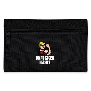 Omas gegen rechts - Federtasche - Schwarz - Vorne