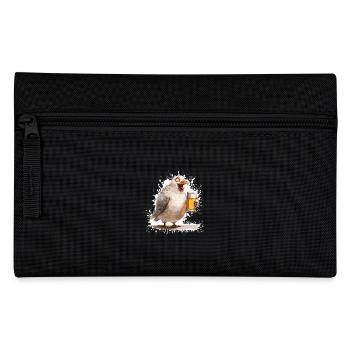 Pigeon Bird Beer Funny - Pencil Case - black - Front