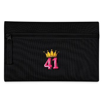 41 Zahl Krone - Federtasche - Schwarz - Vorne