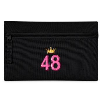 48 Zahl Krone - Federtasche - Schwarz - Vorne