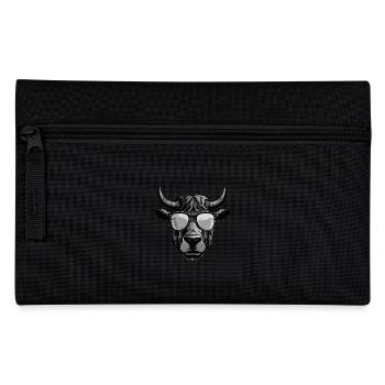 Bull Head Portrait Cool Taurus - Pencil Case - black - Front