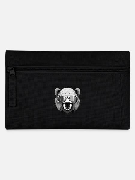 Eisbär Kopf Cool Polar bär - Federtasche - Schwarz