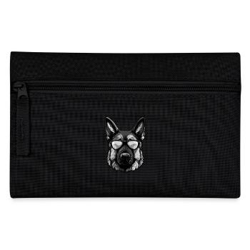 German Shepherd Dog Head Portrait Cool - Pencil Case - black - Front