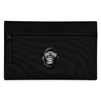 Portrait de tête de gorille drôle de fête - Trousse - noir - Devant
