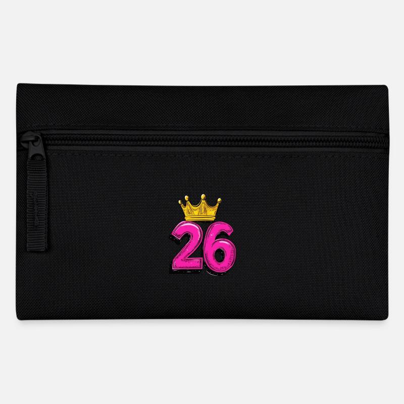 26 Number Jersey Crown - Pencil Case - black