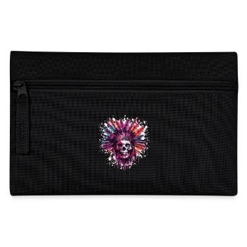 Indian Skull Chief - Pencil Case - black - Front