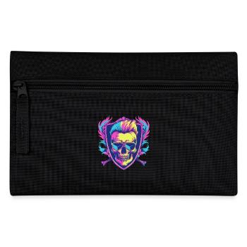 Punker Skelett Party - Federtasche - Schwarz - Vorne