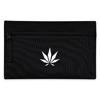 White Cannabis - Federtasche - Schwarz - Vorne