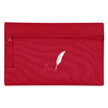Weisse Feder - Federtasche - Rot - Vorne