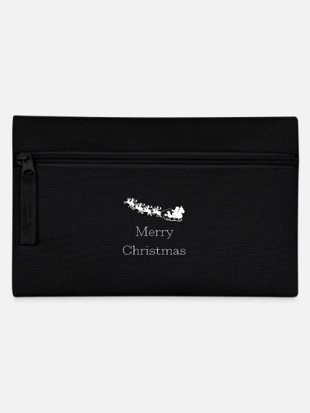 Merry Christmas - Federtasche - Schwarz