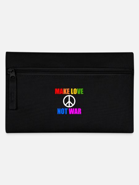 Make love not war - Federtasche - Schwarz