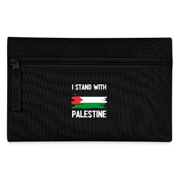 I STAND WITH Palestine - Pencil Case - black - Front