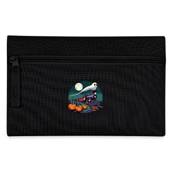 Halloween Ghost Locomotive Railway Pumpkin Funny - Pencil Case - black - Front