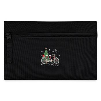 Bicycle Christmas Lights Road Cycling - Pencil Case - black - Front