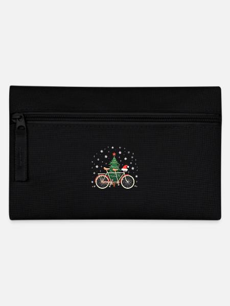 Fahrrad Weihnachtsbeleuchtung Vintage Cycling - Federtasche - Schwarz