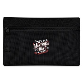 Cool and fun minibike design - Pencil Case - black - Front