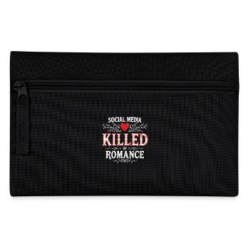 Social Media Killed the Romance - Pencil Case - black - Front