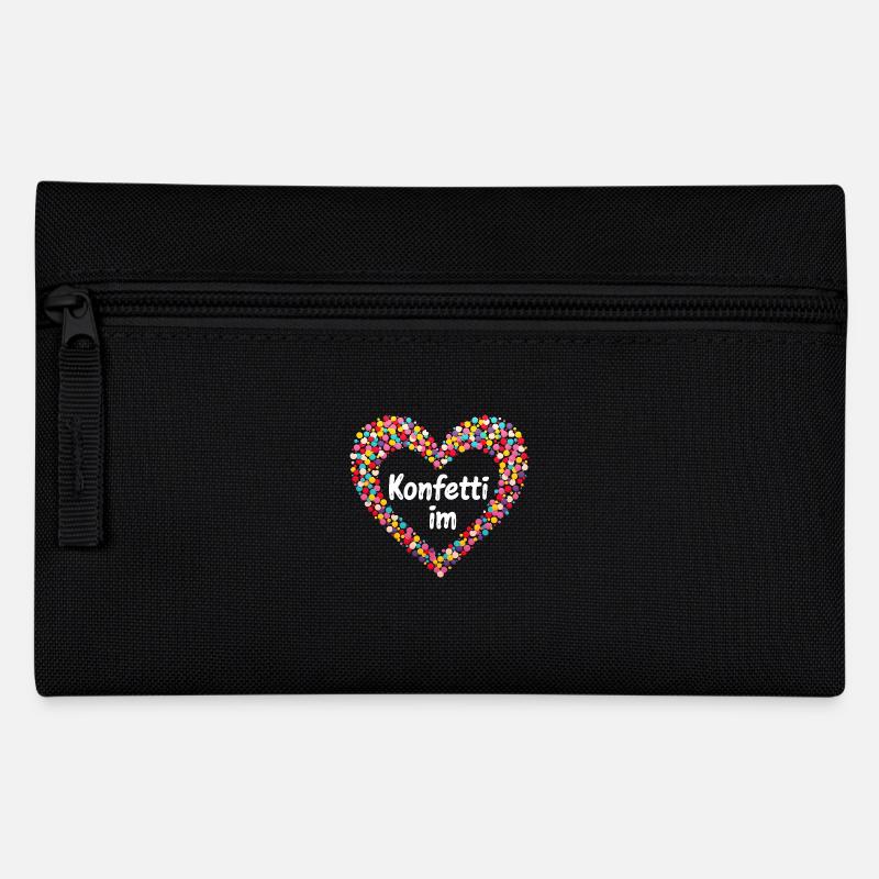 Konfetti im Herzen - Federtasche - Schwarz