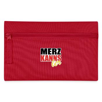 Merz kanns - Kanzler - Kanzlerkandidat - Federtasche - Rot - Vorne